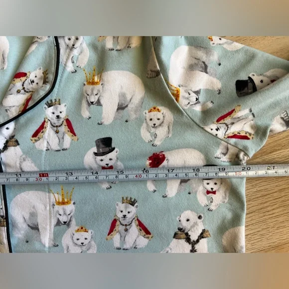 BedHead Pajamas M Organic Cotton Polar Bear Print Made USA - Picture 10 of 16